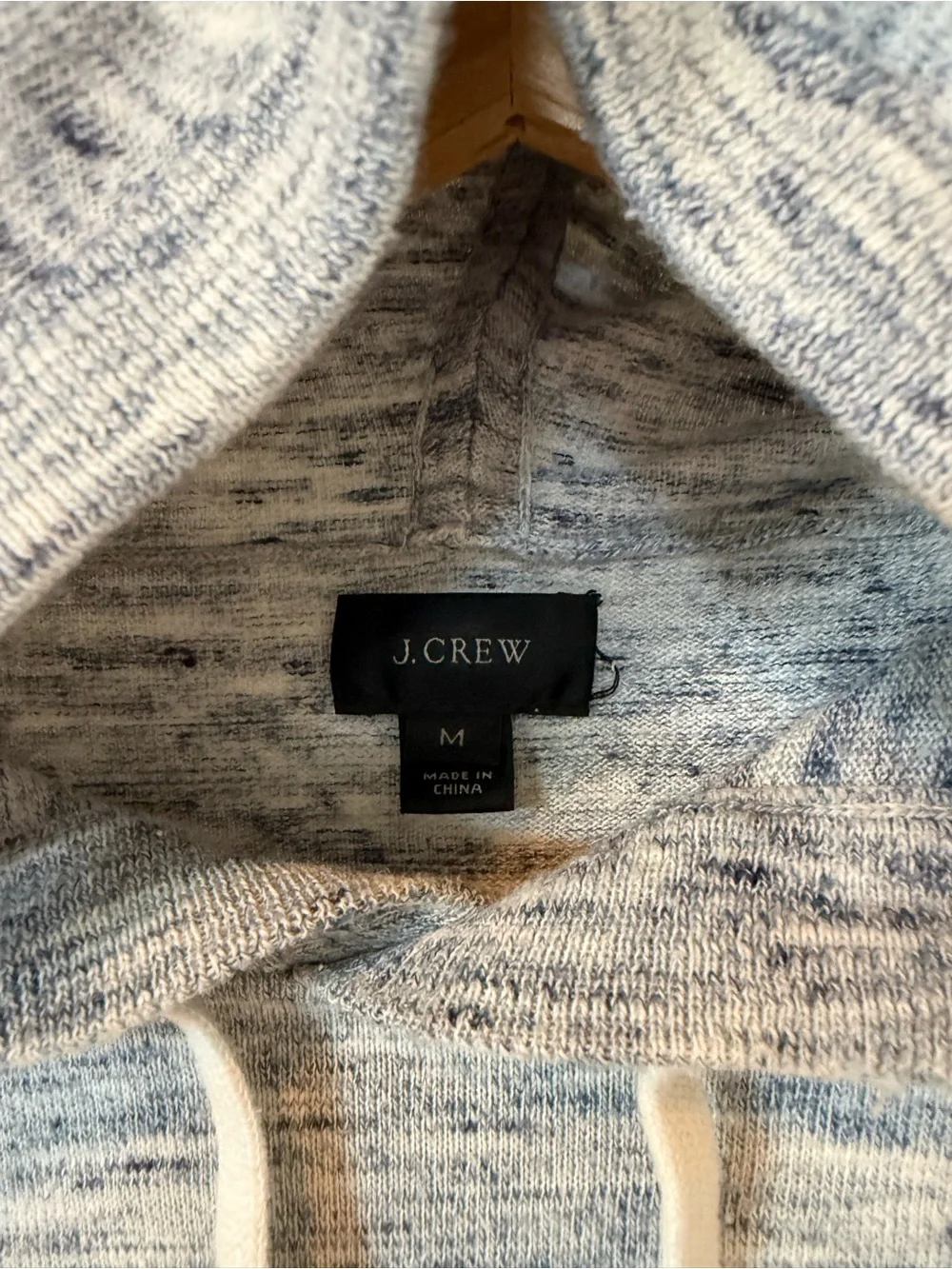 J. Crew Men's Heather Gray Hooded Pullover Sweater